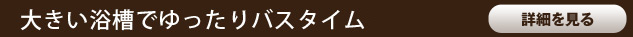 大きい浴槽でゆったりバスタイム