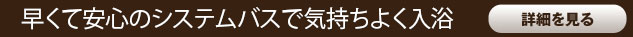 早くて安心のシステムバスで気持ちよく入浴