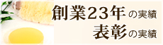 創業23年の実績表彰の実績